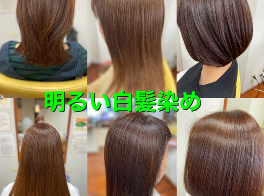 明るい白髪染め