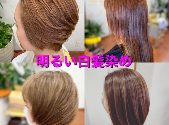 明るい白髪染め